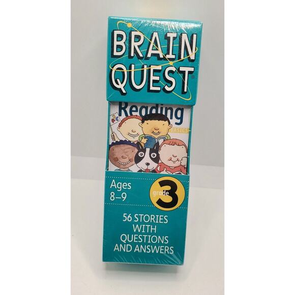 Brain Quest 3rd Grade Reading Q&A Cards: 56 Stories with Questions Answers Gift - Picture 1 of 5